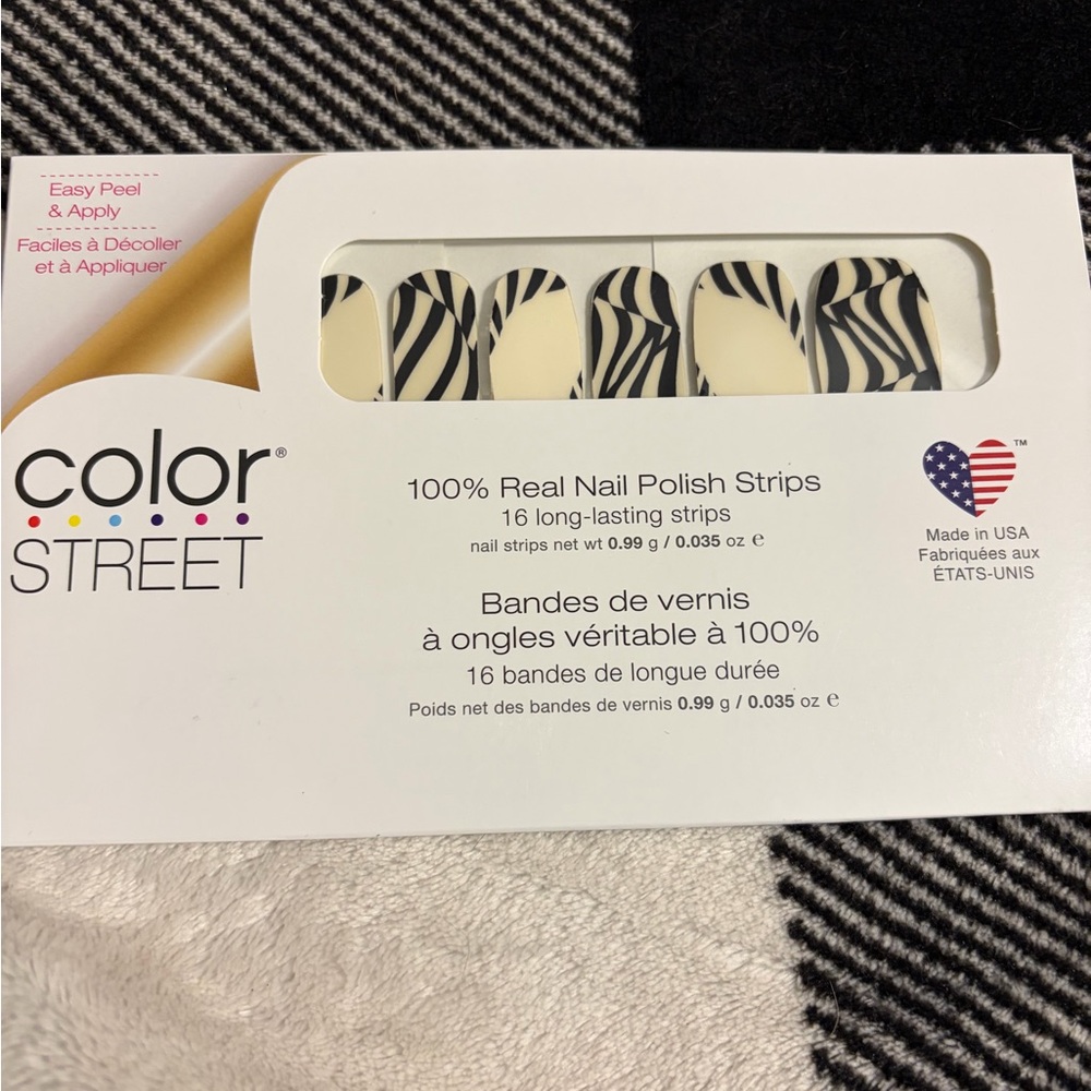 Color Street Zebra Stripes Nail Polish Strips ALL AN ILLUSION
